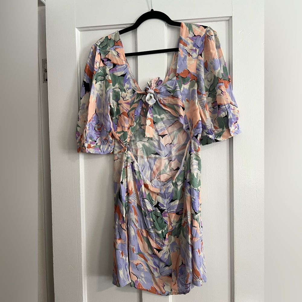 Traffic People Pastel Floral Mini Dress large - Picture 3 of 12